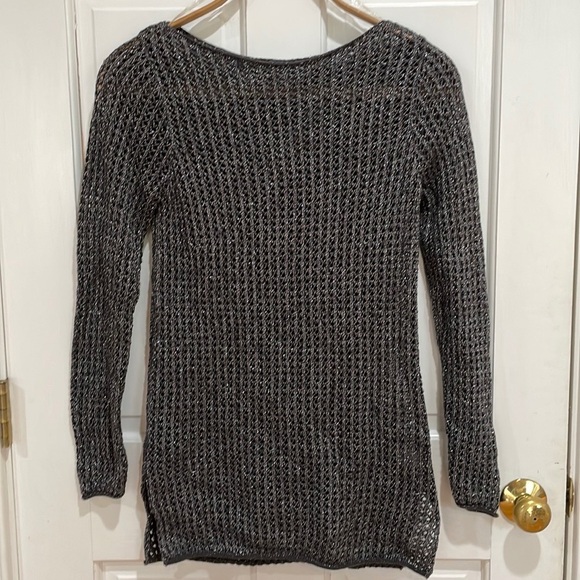Jeanne Pierre || Knit Sweater with Silver Metalized Threading Running Through - Picture 10 of 10